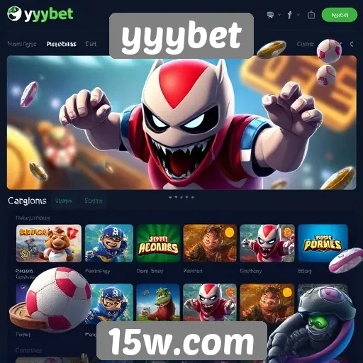 Oferta de jogos e categorias no yyybet